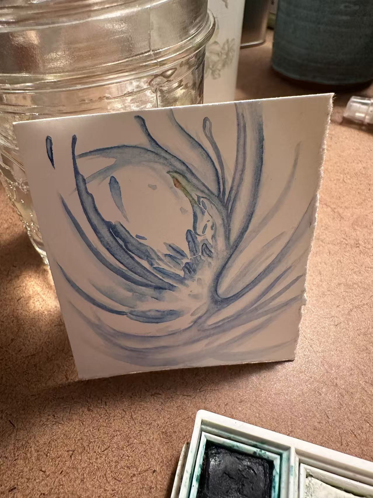 A bird splashing through blue water, inspired by Jonathan Livingston Seagull